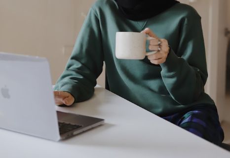 Coffee and laptop